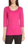 HUGO BOSS SCOOP NECK STRETCH JERSEY TOP,5025900134900