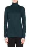 Akris Punto Turtleneck Long-sleeve Modal-stretch Top In Ivy