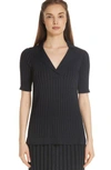 LAFAYETTE 148 METROPOLITAN SHINE PLAITED RIB POLO,MWU06R-KR09