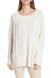 VINCE CABLE STITCH TUNIC SWEATER,V526777988