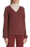 VINCE CABLE KNIT SWEATER,V532178045