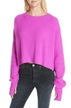 RE/DONE WOOL & CASHMERE CROP SWEATER,450-7WCES