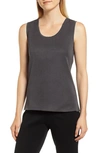 Ming Wang Scoop Neck Tank In Granite