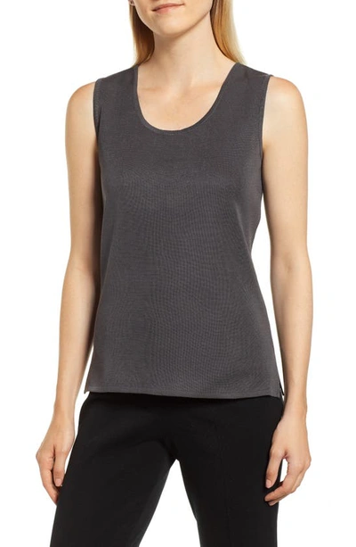 Ming Wang Scoop Neck Tank In Granite