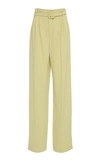 OFF-WHITE WIDE-LEG PLEATED HIGH-RISE PANTS,OWCA084S19D95044