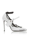 OFF-WHITE LACED PUMPS,706857