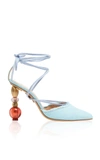 JACQUEMUS  Tie-Detailed Accent Heel Portofino Pumps,192FO05