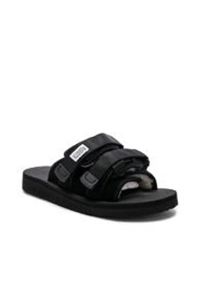Suicoke Black Suede Moto-vs Slippers  Nd  Donna|uomo 5