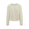 Nicole Farhi Oatmeal Bella Shirt Hem Cashmere Sweater In Oatmeal