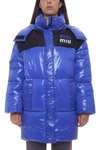 MIU MIU MIU MIU LOGO OVESIZED PADDED COAT