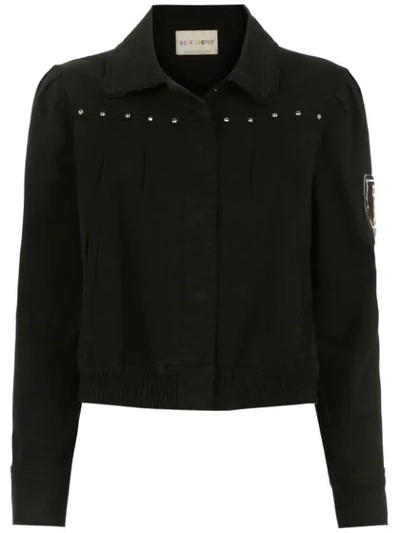 Andrea Bogosian Embroidered Denim Jacket In Black