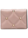 VALENTINO GARAVANI VALENTINO VALENTIO GARAVANI CANDYSTUD FRENCH FLAP WALLET - NEUTRALS