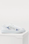 KENZO LEATHER SNEAKERS WITH EMBROIDERED FLOWERS,F862SN126L71/1