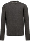 PRADA PRADA SHETLAND WOOL SWEATER - GREY