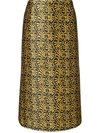 LA DOUBLEJ JACQUARD PENCIL SKIRT