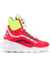 MSGM MSGM TRACTOR SNEAKERS - RED