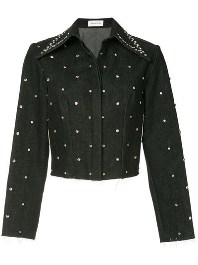 16arlington Embellished Denim Jacket In Black