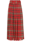 EMILIA WICKSTEAD TARTAN PLEATED SKIRT