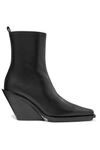 ANN DEMEULEMEESTER LEATHER ANKLE BOOTS