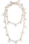 LOULOU DE LA FALAISE GOLD-PLATED PEARL AND BEAD NECKLACE