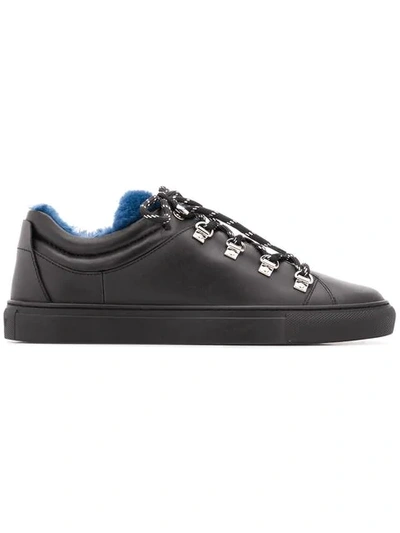 Bally Women's Heidi Leather & Shearling Lace-up Trainers In Black