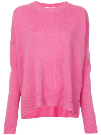 Derek Lam 10 Crosby Boxy Crewneck Sweater In Pink