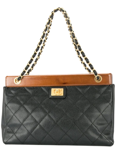 Pre-owned Chanel 2003 Quilted Shoulder Bag In Black