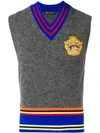 VERSACE EMBROIDERED jumper waistcoat