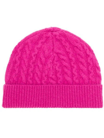 Aspesi Cable Knit Beanie - Pink