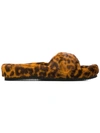 ALEXANDER WANG ALEXANDER WANG BEE LEOPARD PRINT SLIDES - BROWN