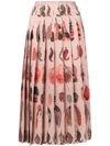 ALTUZARRA ALTUZARRA FEATHER PRINT SKIRT - NEUTRALS