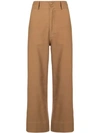 APIECE APART APIECE APART CROPPED TROUSERS - BROWN