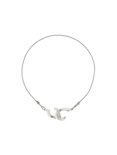 Annelise Michelson Dechainee Cord Bracelet In Silver