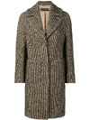 LUISA CERANO HOUNDSTOOTH PATTERN KNITTED COAT