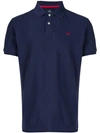 Hackett Logo Embroidered Polo Shirt In Blue