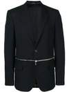 ALEXANDER MCQUEEN FRONT ZIPPED BLAZER