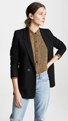 Anine Bing Madeleine Double-breasted Blazer In Black