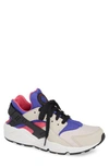 Nike Men's Air Huarache Run Running Sneakers From Finish Line In Desert Sand/ Violet/ Black