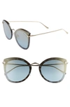 TOM FORD 62MM OVERSIZE BUTTERFLY SUNGLASSES,FT0657W6255X