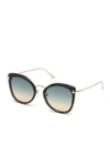 TOM FORD 62MM OVERSIZE BUTTERFLY SUNGLASSES,FT0657W6253P