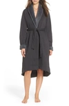 Ugg Duffield Ii Fleece-lined Cotton Jersey Robe In Black Bear