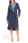 Ugg Duffield Ii Double-knit Fleece Robe In Navy Heather