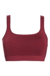 Yummie 'tanya' Scoop Neck Bra In Red Plum