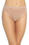On Gossamer Mesh High-cut Briefs In Mocha