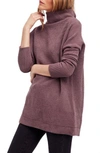 Free People Ottoman Slouchy Tunic Sweater Dress In Mink
