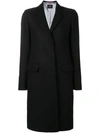 Ps By Paul Smith Concealed Front Coat - Black In Black