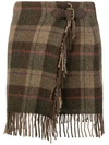 POLO RALPH LAUREN PLAID WRAP SKIRT