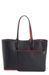 CHRISTIAN LOUBOUTIN SMALL CABATA CALFSKIN LEATHER TOTE,3205219