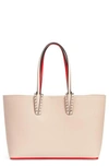 CHRISTIAN LOUBOUTIN SMALL CABATA CALFSKIN LEATHER TOTE,3205219