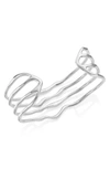 Monica Vinader Fiji Diamond Pave Toggle Petite Bracelet In Silver. Diamond